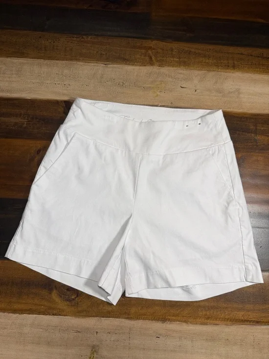 Ethyl Clothing White High-Rise Shorts - Picture 1 of 11